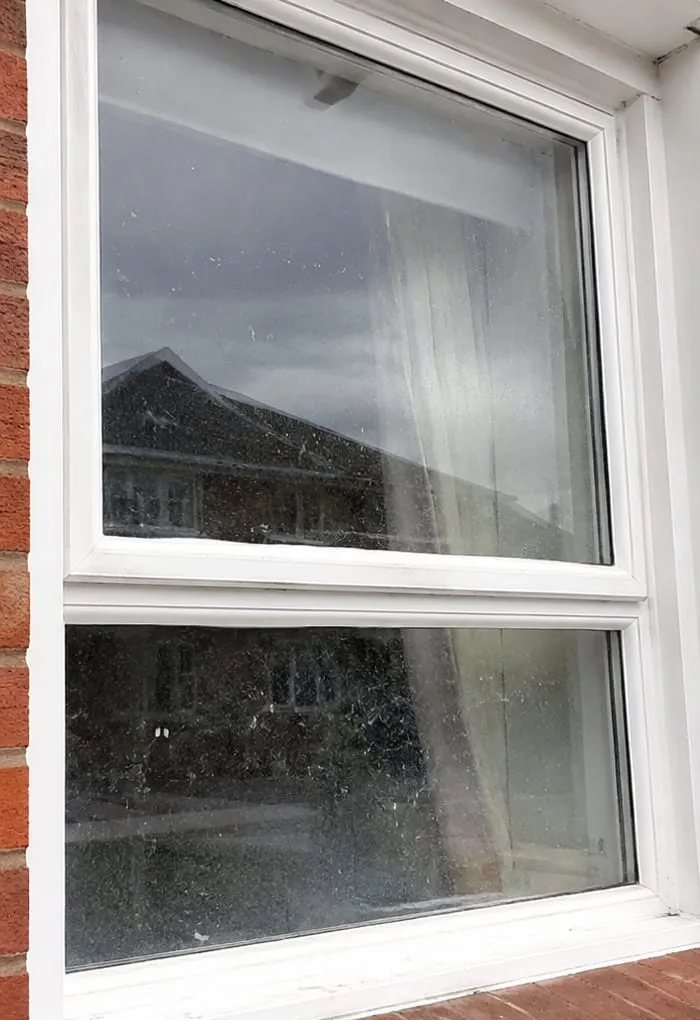 Window cleaning before