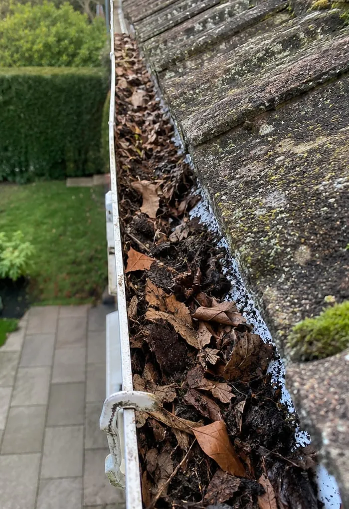 Gutter clearing before