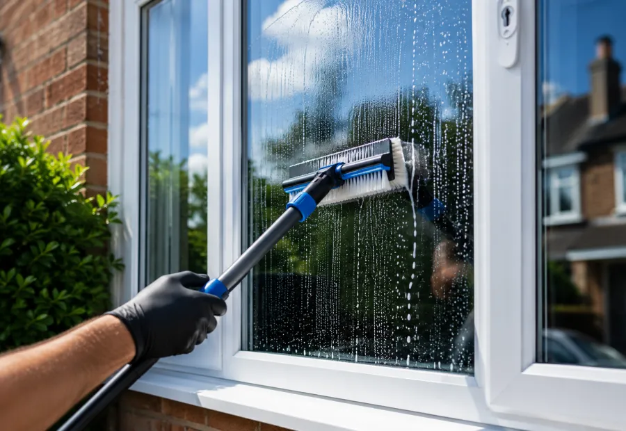 Window cleaning service illustration